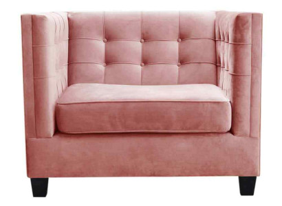 Stuhl 1x Esszimmer Fernseh Lounge Textil Sitz Sessel Chesterfield Polsterstuhl